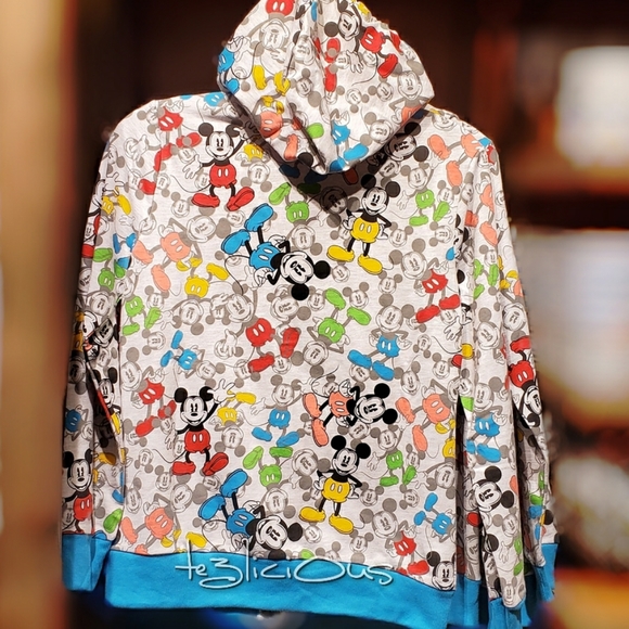 DISNEY PARKS ALL OVER MICKEY HOODIE - Picture 2 of 3